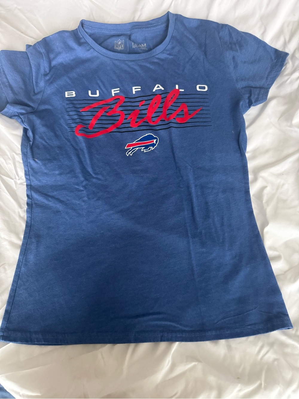 NFL Youth Blue Buffalo Bills Graphic Tee with Red Accents